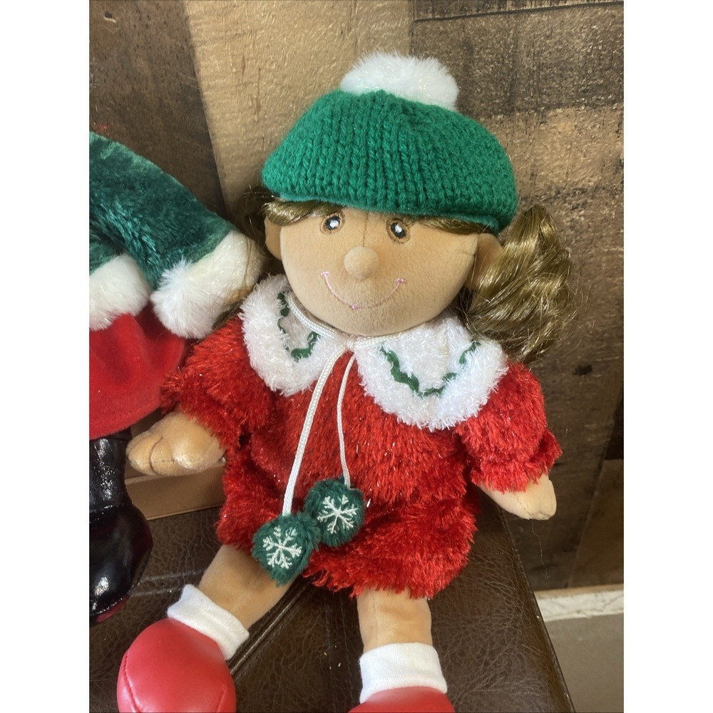 Lot of 3 Vintage 2001 Commonwealth Christmas Holiday Snowflake Dolls Plush 12" - Picture 4 of 16